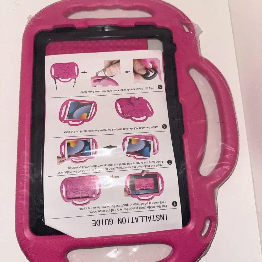 Kids Tablet Handle Case - Hot Pink